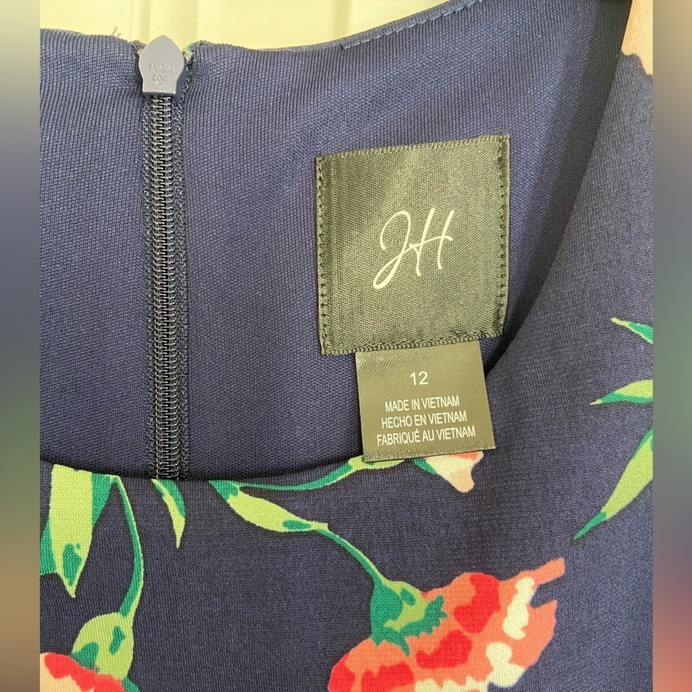 JH Sleeveless Floral Dress Size 12 - Picture 4 of 7